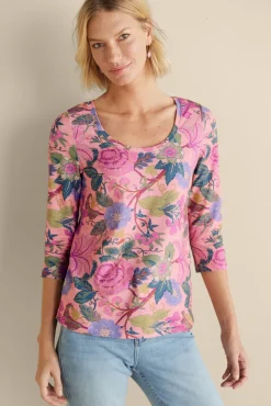 Soft Surroundings Tops-Soft Essential Supima 3/4 Sleeve Tee I