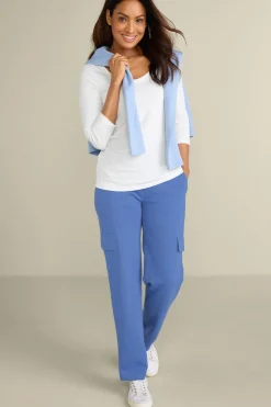 Soft Surroundings Tops-Soft Essential Supima 3/4 Sleeve Tee I