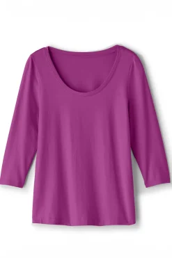 Soft Surroundings Tops-Soft Essential Supima 3/4 Sleeve Tee I
