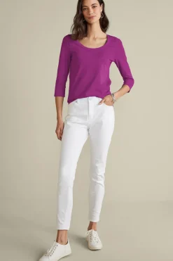 Soft Surroundings Tops-Soft Essential Supima 3/4 Sleeve Tee I