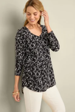 Soft Surroundings Tops-Soft Essential Supima Isabel Long Sleeve Tunic