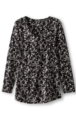 Soft Surroundings Tops-Soft Essential Supima Isabel Long Sleeve Tunic