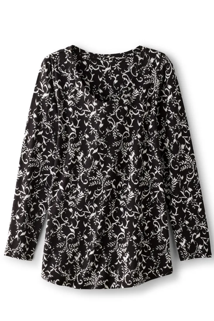 Soft Surroundings Tops-Soft Essential Supima Isabel Long Sleeve Tunic