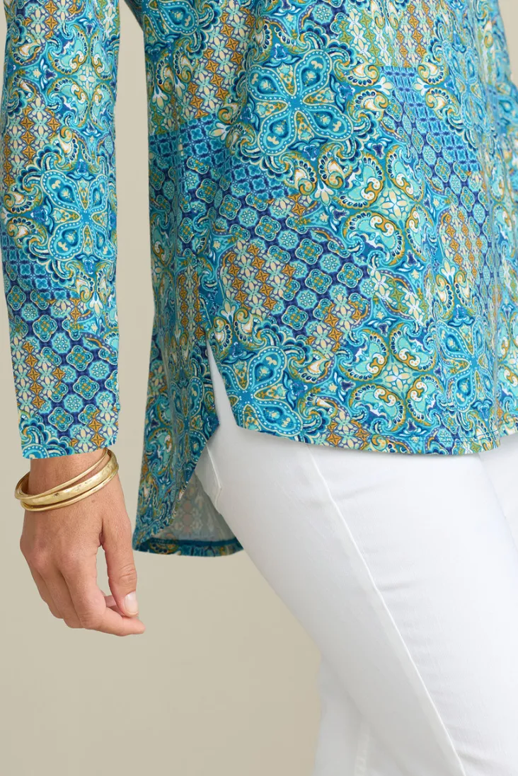 Soft Surroundings Tops-Soft Essential Supima Isabel Long Sleeve Tunic