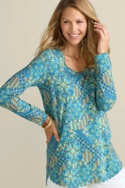 Soft Surroundings Tops-Soft Essential Supima Isabel Long Sleeve Tunic