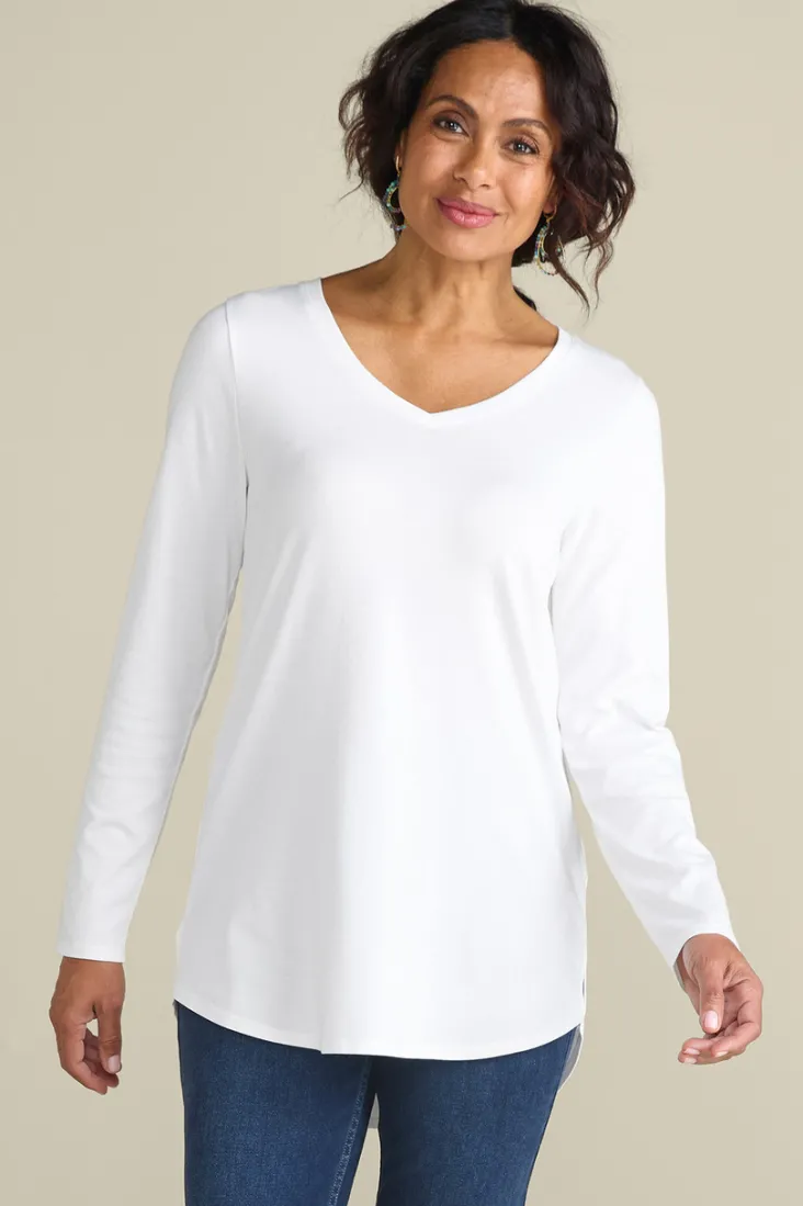 Soft Surroundings Tops-Soft Essential Supima Isabel Long Sleeve Tunic