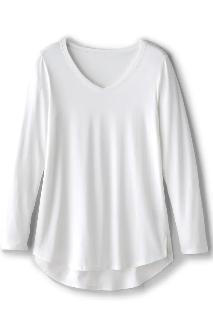 Soft Surroundings Tops-Soft Essential Supima Isabel Long Sleeve Tunic