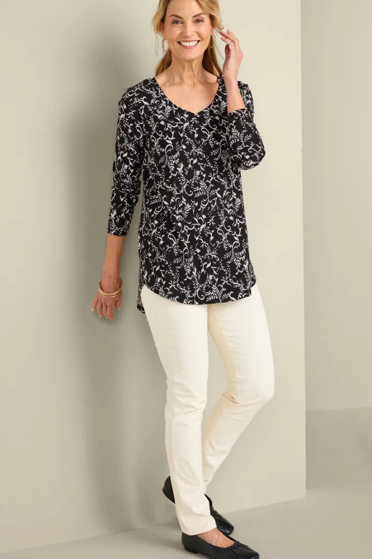 Soft Surroundings Tops-Soft Essential Supima Isabel Long Sleeve Tunic