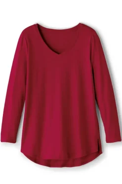 Soft Surroundings Tops-Soft Essential Supima Isabel Long Sleeve Tunic
