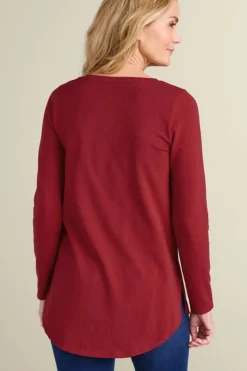 Soft Surroundings Tops-Soft Essential Supima Isabel Long Sleeve Tunic