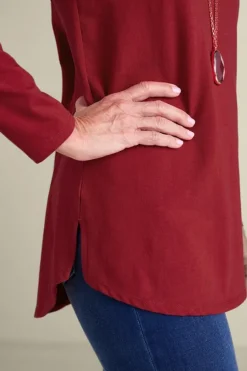 Soft Surroundings Tops-Soft Essential Supima Isabel Long Sleeve Tunic