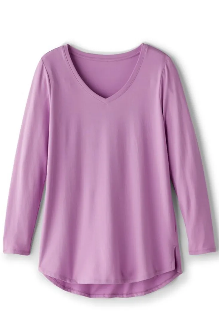 Soft Surroundings Tops-Soft Essential Supima Isabel Long Sleeve Tunic