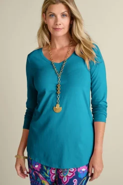 Soft Surroundings Tops-Soft Essential Supima Isabel Long Sleeve Tunic