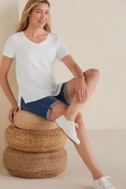 Soft Surroundings Tops|Tunics & Leggings-Soft Essential Supima Isabel Short Sleeve Tunic