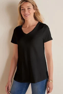 Soft Surroundings Tops|Tunics & Leggings-Soft Essential Supima Isabel Short Sleeve Tunic