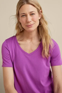 Soft Surroundings Tops|Tunics & Leggings-Soft Essential Supima Isabel Short Sleeve Tunic