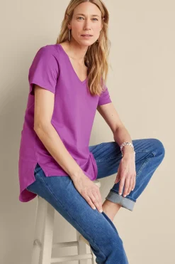 Soft Surroundings Tops|Tunics & Leggings-Soft Essential Supima Isabel Short Sleeve Tunic