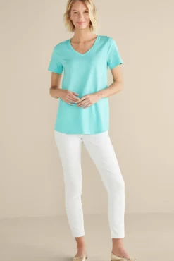 Soft Surroundings Tops|Tunics & Leggings-Soft Essential Supima Isabel Short Sleeve Tunic