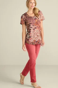 Soft Surroundings Tops|Tunics & Leggings-Soft Essential Supima Isabel Short Sleeve Tunic