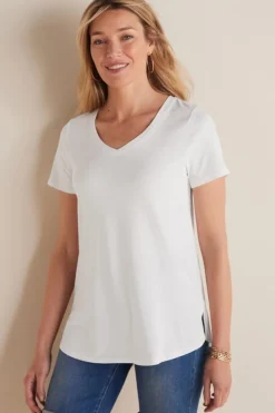 Soft Surroundings Tops|Tunics & Leggings-Soft Essential Supima Isabel Short Sleeve Tunic
