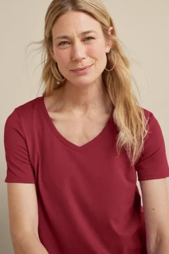 Soft Surroundings Tops|Tunics & Leggings-Soft Essential Supima Isabel Short Sleeve Tunic