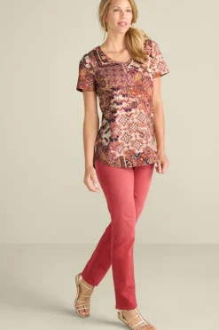 Soft Surroundings Tops|Tunics & Leggings-Soft Essential Supima Isabel Short Sleeve Tunic