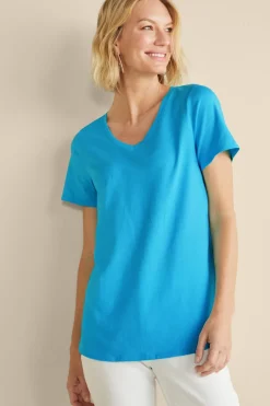 Soft Surroundings Tops|Tunics & Leggings-Soft Essential Supima Isabel Short Sleeve Tunic