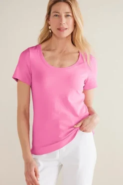 Soft Surroundings Tops-Soft Essential Supima Short Sleeve Tee
