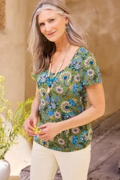 Soft Surroundings Tops-Soft Essential Supima Short Sleeve Tee