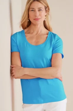 Soft Surroundings Tops-Soft Essential Supima Short Sleeve Tee