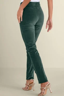 Soft Surroundings Pants-Sutton Velveteen Pull-On Slim Leg Pants