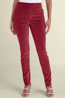 Soft Surroundings Pants-Sutton Velveteen Pull-On Slim Leg Pants