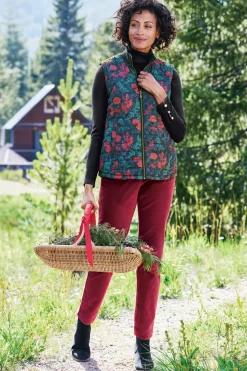 Soft Surroundings Pants-Sutton Velveteen Pull-On Slim Leg Pants