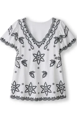 Soft Surroundings Tops-Teres Embroidered Tee