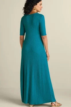 Soft Surroundings Dresses-Textured Short Sleeve Santiago Dress
