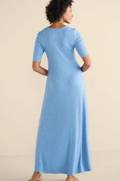 Soft Surroundings Dresses-Textured Short Sleeve Santiago Dress