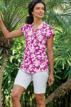 Soft Surroundings Tops-Twilight Luau Printed Tunic