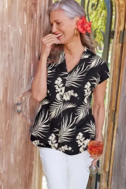 Soft Surroundings Tops-Twilight Luau Printed Tunic