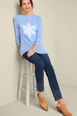 Soft Surroundings Jeans-Ultimate Denim Crystal Pull-On Slim Leg Jeans