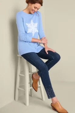 Soft Surroundings Jeans-Ultimate Denim Crystal Pull-On Slim Leg Jeans