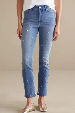 Soft Surroundings Jeans-Ultimate Denim Pearl Straight Leg Jeans