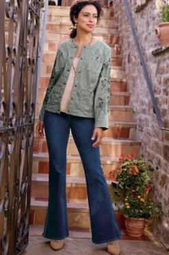 Soft Surroundings Jeans-Ultimate Denim Slit Hem Flare Jeans