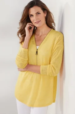 Soft Surroundings Tops|Sweaters & Cardigans-Valentina Zip Sweater