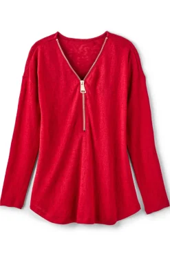 Soft Surroundings Tops|Sweaters & Cardigans-Valentina Zip Sweater