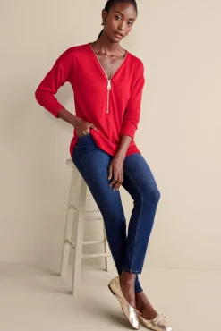 Soft Surroundings Tops|Sweaters & Cardigans-Valentina Zip Sweater
