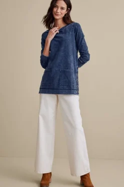 Soft Surroundings Tops-Washed Make It Snappy Pullover