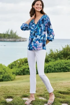 Soft Surroundings Tops-Xenia Ruffle Top