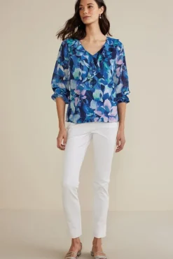 Soft Surroundings Tops-Xenia Ruffle Top