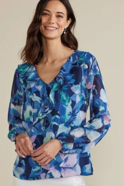 Soft Surroundings Tops-Xenia Ruffle Top
