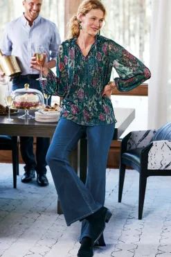 Soft Surroundings Tops-Yvonne Shimmer Top